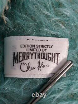 Merrythought Alpha Farnell Turquoise Mohair Teddy Bear Limited Edition #179-750