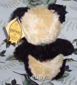 Merrythought Antique Panda Teddy Bear England Mohair Toy late 1990's -2000 era