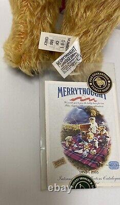 Merrythought Gold Mohair Cheeky Yes-No Teddy Bear Limited Edition with Tag