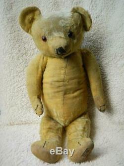 Merrythought Magnet 1930-39 Wishbone Button Mohair Fully Jointed 21 Teddy Bear