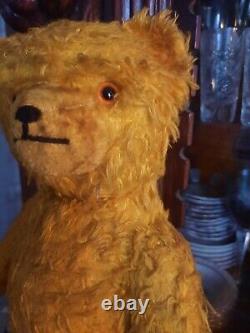 Mohair Teddy Bear Stuffed Old Vintage Toy