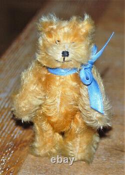 Most lovely tiny Petz Anton Kiesewetter Mohair Teddy 4.5 inch 1940's