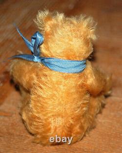 Most lovely tiny Petz Anton Kiesewetter Mohair Teddy 4.5 inch 1940's