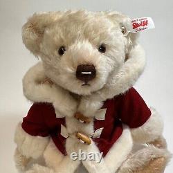 NEW! Steiff Christmas Teddy Bear Kris, musical, EAN 007507 (tree not included)