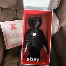 NOS STEIFF Ltd. Ed Jointed Mohair Teddy Bear 1912 Replica Black 40 1992 with Box