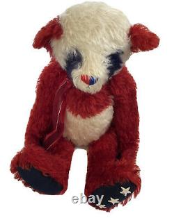 Neisz bruins red white blue stars Patriotic fully jointed teddy bear 22