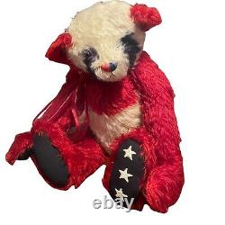 Neisz bruins red white blue stars Patriotic fully jointed teddy bear 22