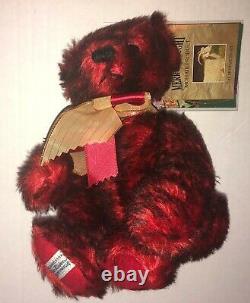 Number 11 of LE Teddy Bear Red Tip Mohair Sunberst MERRYTHOUGHT England NEW MIB