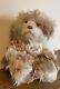OOAK Artist Mohair Teddy Bear Dog Jointed Curly Piebald Fantasy Creature Vintage