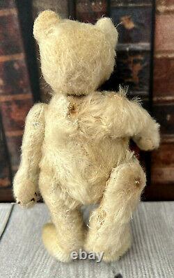 OOAK Artist Teddy Baby Bear Cub 5.5 Beige Mohair Werner Pschyny Antique Style