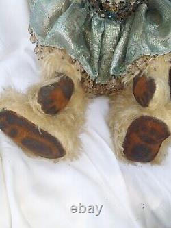 OOAK Artist Teddy Bear Set By Karey Me Creations-Sparkey & Dog Boots