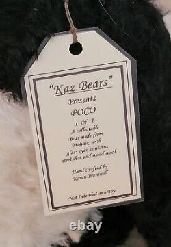 OOAK Kaz Bears Karen Brentnall UK Artist Mohair Jointed Panda Teddy Bear