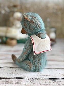 OOAK teddy bear. Handmade soft sculpture. Artist memory toy. Mohair bear