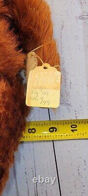 Old 1940s Mohair Cinnamon Brown Teddy Bear Jointed Arms, Legs & Head