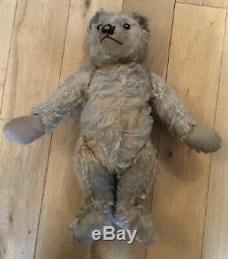 Old Vintage Antique Chiltern Mohair Straw Filled Teddy Bear Full Of Character