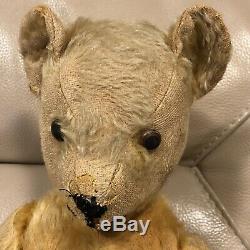 Pedigree Teddy Bear Vintage 1940s Golden Mohair Moving Arms Legs English 1950s