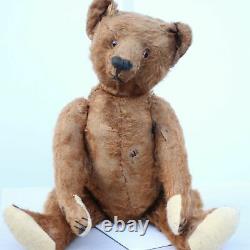 Pre-War Antique Bing Teddy Bear 1910 Character Hunchback Brown Curry Mohair Bear