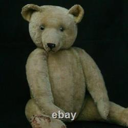 Pre-War Antique giant Bing Teddy Bear 31.9 inch 1910s rare Character hump Bear