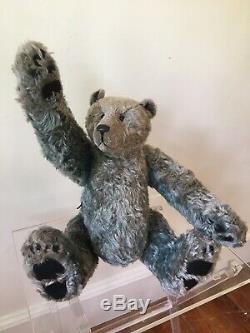 RARE GREGORY GYLLENSHIP Grey MOHAIR VINTAGE Teddy Bear