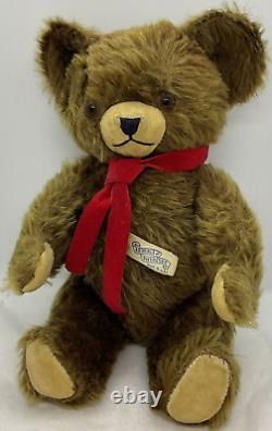 RARE Vintage Knickerbocker Animals of Distinction Mohair Teddy Bear Red Tie Tag