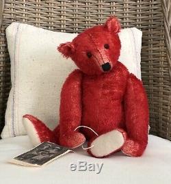 Rare 16 Red Mohair Teddy Bear Ruddy by Terry John Woods