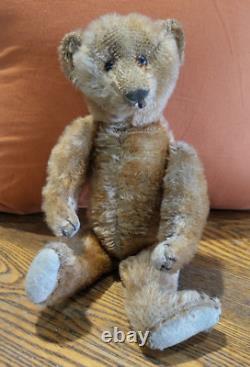 Rare 1920's Orange Rust Mohair Teddy Bear 12