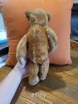 Rare 1920's Orange Rust Mohair Teddy Bear 12