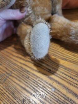 Rare 1920's Orange Rust Mohair Teddy Bear 12