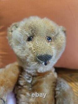 Rare 1920's Orange Rust Mohair Teddy Bear 12