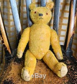 Rare Early Hump Back 16 Teddy Bear C1910 Mohair Fully Jointed Possibly American