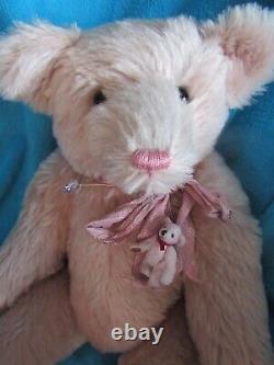Rare Pretty Pink Mohair Teddy Bear Artist Pat Carless 21 Ooak Steiff Look Nice