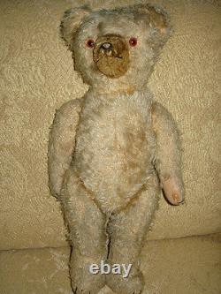 Rare Seldom Seen White Vintage Mohair Teddy Bear Jointed Doll