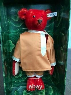Rare Steiff 13 Alfonzo Red Mohair Teddy Bear LTD Edition 1990 #2383 of 5000