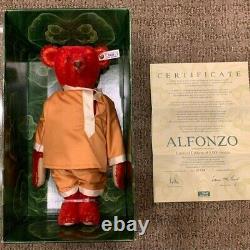 Rare Steiff 13 Alfonzo Red Mohair Teddy Bear LTD Edition 1990 #2739 of 5000