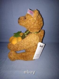 Rare Steiff Mohair 2016 Limited Edition Harvest Pumpkin Teddy Bear NIB