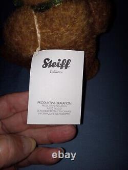 Rare Steiff Mohair 2016 Limited Edition Harvest Pumpkin Teddy Bear NIB