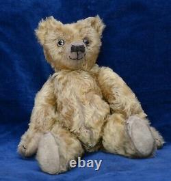 Rare WW1 Era Antique British 17 Golden Mohair Teddy Bear Omega/Terry Few Flaws