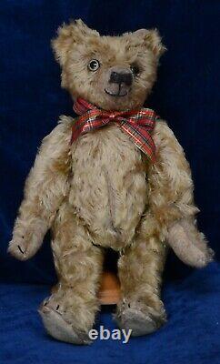 Rare WW1 Era Antique British 17 Golden Mohair Teddy Bear Omega/Terry Few Flaws