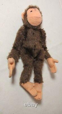 Rare vintage mini handmade Steiff Jocko the monkey jointed mohair teddy bear