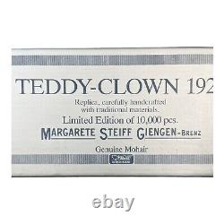 SIgned Margarete Steiff Teddy Clown Bear Mohair 1926 Replica Limited Edition 15