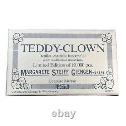 SIgned Margarete Steiff Teddy Clown Bear Mohair 1926 Replica Limited Edition 15