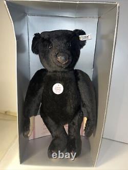 STEIFF 1907 BLACK TEDDY BEAR Replica Limited Edition withBox and COA