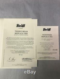 STEIFF EAN 408786 1925 Replica Teddy Bear Mohair Ltd
