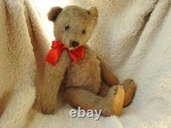 STEIFF VINTAGE 1950s 14 FIRM BODIED JOINTED MOHAIR TEDDY BEAR WITH BUTTON
