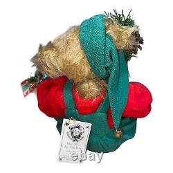 Santa's Helper Handmade Mohair Teddy Bear Glass Eyes Ultra Paws Jointed Collecta
