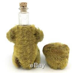 Schuco Germany Perfume Teddy Bear 12cm 5in Mohair Plush over Metal 1920s 30s Vtg