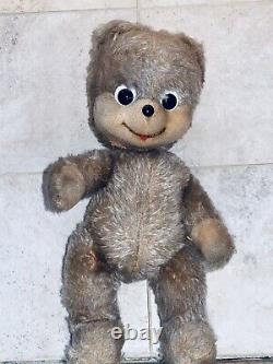 Schuco Parlo Jungbar Young Teddy Bear 1960s Mohair Stuffed Animal Doll Antique