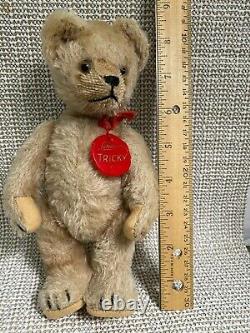 Schuco Tricky Yes No Teddy Bear c1950s Mohair Plush over Metal 8 1/2 in