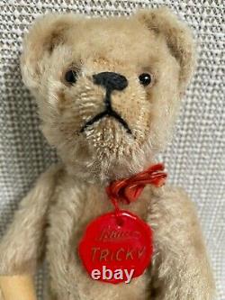 Schuco Tricky Yes No Teddy Bear c1950s Mohair Plush over Metal 8 1/2 in