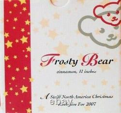 Steiff #669743 Frosty 11 Inch Mohair Teddy Musical Bear With Snowman New -nwt